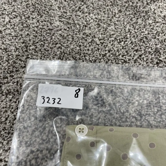 Paul Smith London Dress Shirt Men XL Green Long Sleeve Polka Dot Fitted - Picture 9 of 9